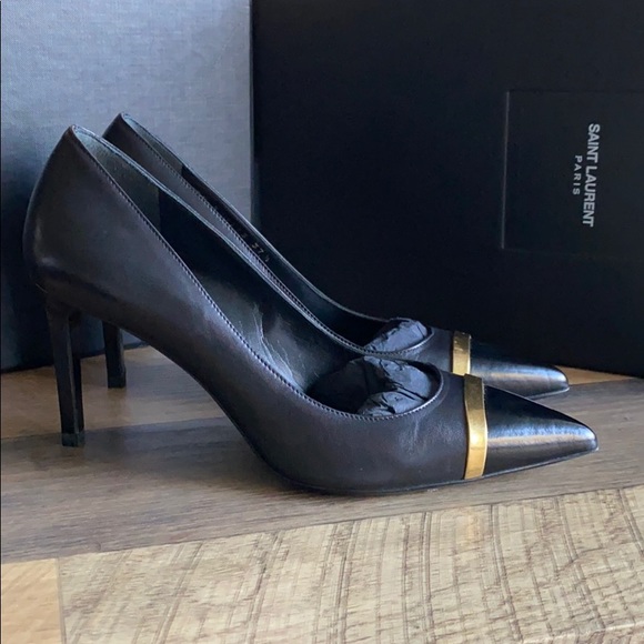 Saint Laurent Paris 80 Pointed Toe Pump - Picture 6 of 8